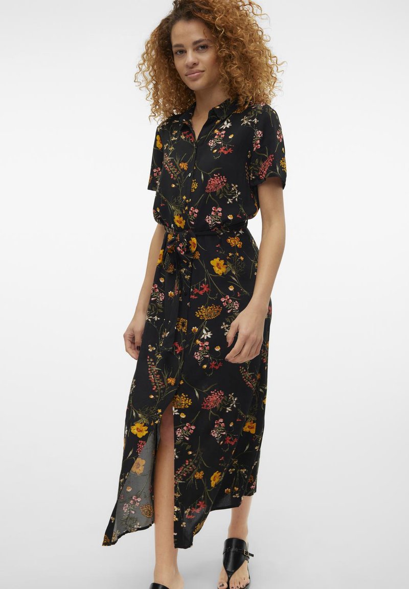 Vero Moda VMSIMPLY - Shirt dress - black vicka/black - Zalando.ie