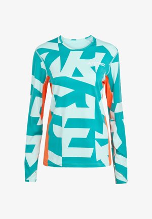 Adidas Terrex MULTI SYN - Langærmet T-shirt - semi flash aqua semi impact orange