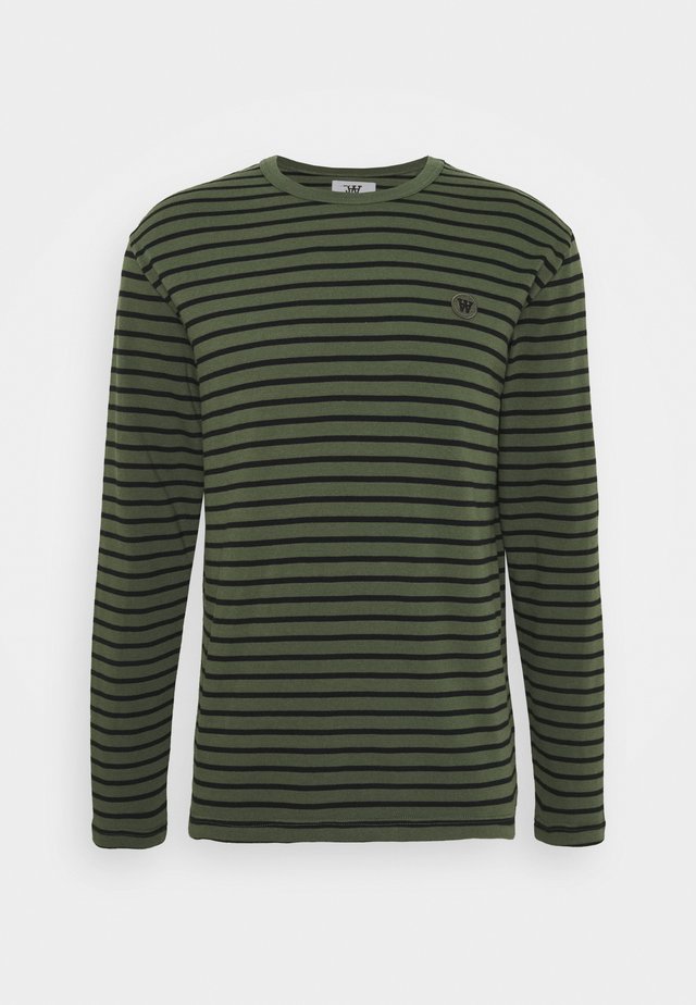 LONG SLEEVE - Pitkähihainen paita - army/black