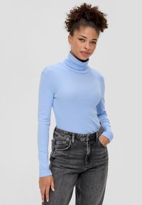 QS MIT ROLLKRAGEN - Langarmshirt - himmelblau