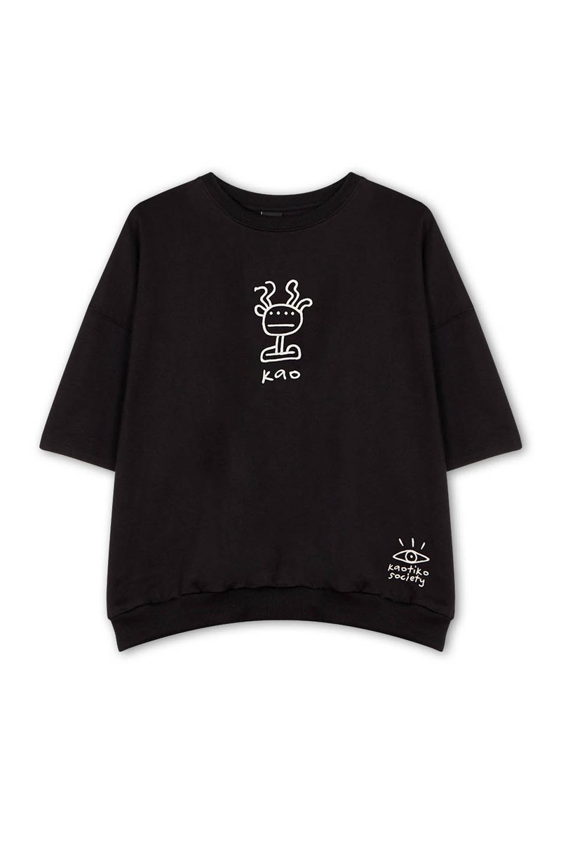 Kaotiko T-shirt print zwart