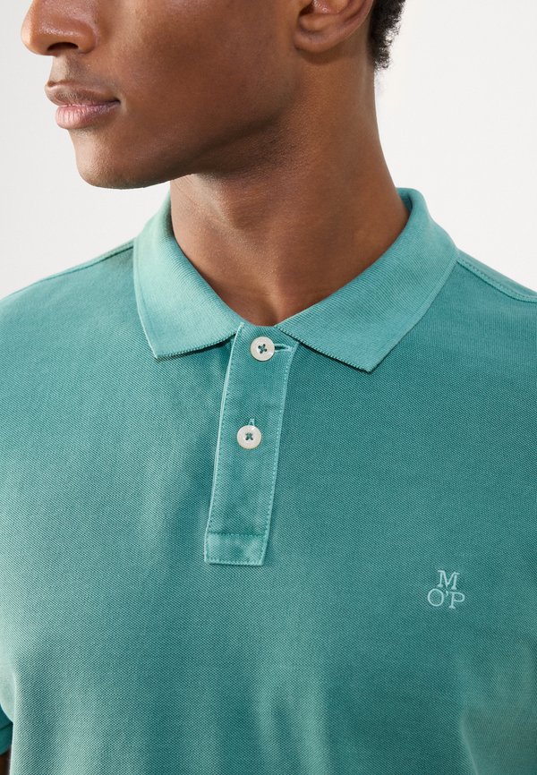 SHORT SLEEVE SLITS AT HEM EMBROIDERY - Polo shirt - eucalyptus3