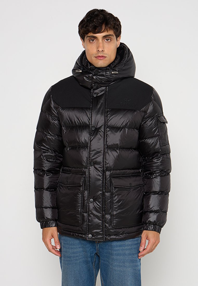 LA MARTINA Gewatteerde jas zwart