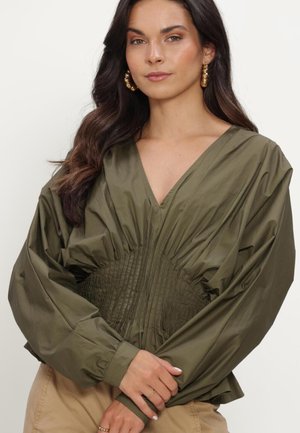 Copenhagen Muse, COPENHAGEN MUSE DAMES BLOUSES CMPOPLIN-BLOUSE. - Блуза - ivy green