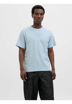 Jack & Jones JORVESTERBRO CREW NECK - T-shirt imprimé - skyway