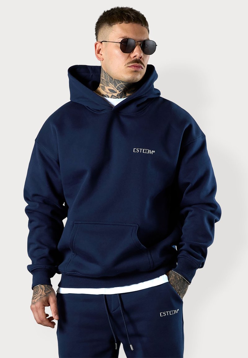 ESTEEM DISCREET OVERSIZED 2.0 - Kapuzenpullover - seablue
