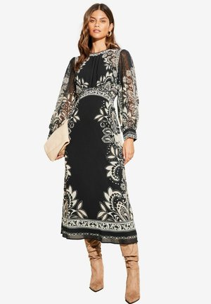 Lipsy PLACEMENT MIDI REGULAR FIT - Freizeitkleid - black white