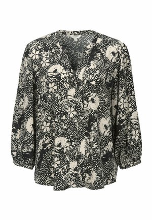 Blus - black/beige patterned