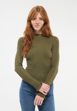 Terranova LUPETTO - Maglione - verde militare scuro