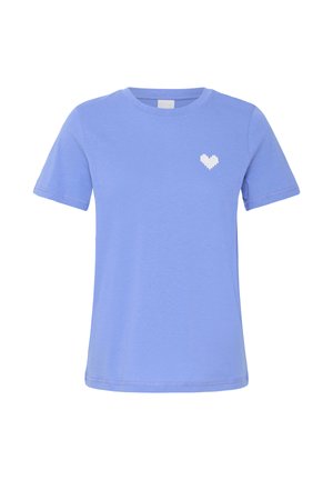 ICHI, IHCAMINNA SHORT SLEEVE - T-shirt basique - wedgewood cloud dancer