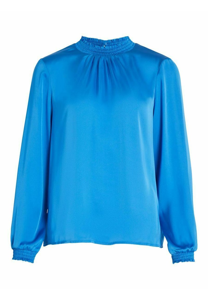 VILA LANGARM GESMOKTES - Blouse - french blue/blauw - Zalando.nl