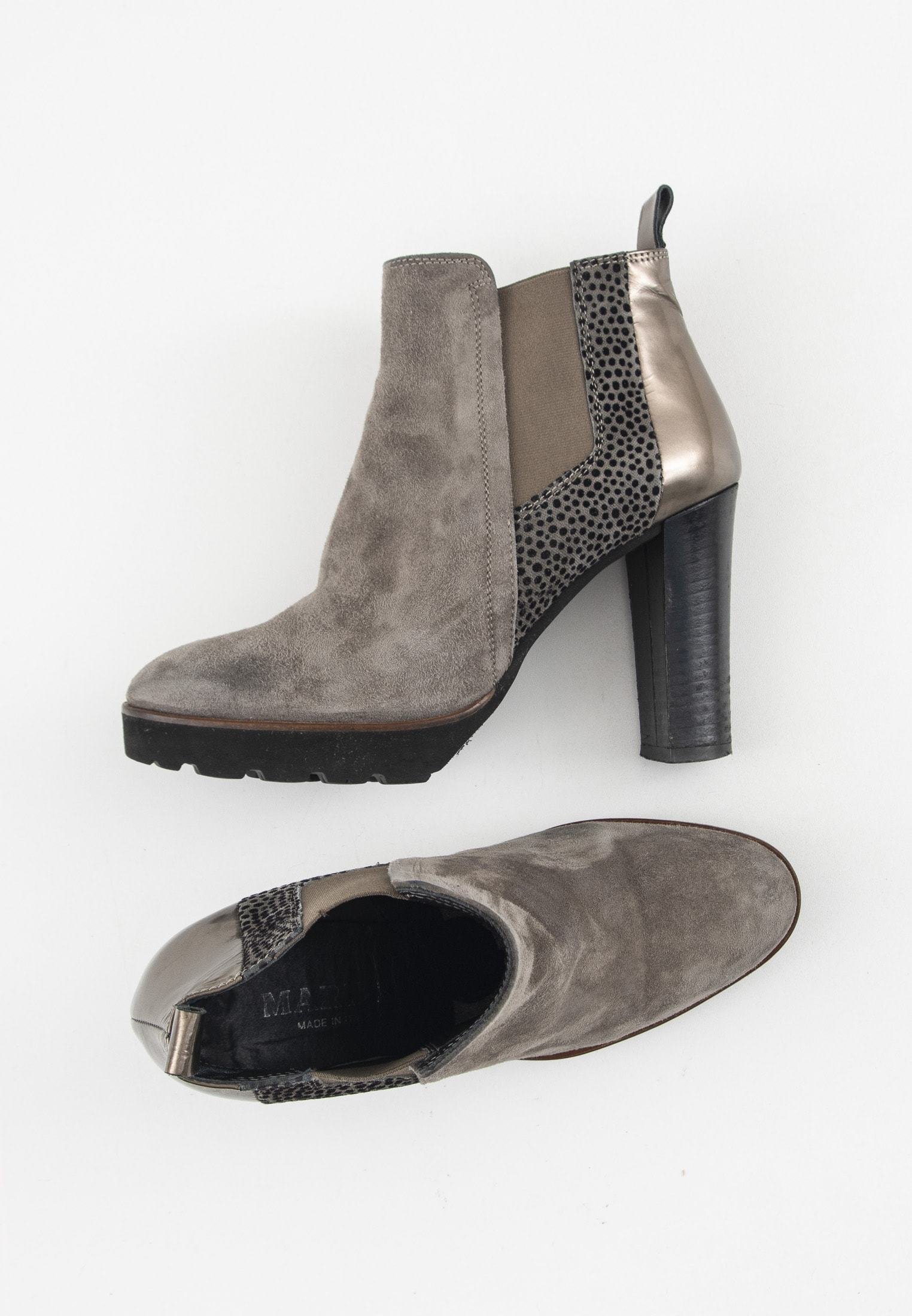 Maripé Enkellaarsjes met hoge hak - grey/Grijs - Zalando.nl