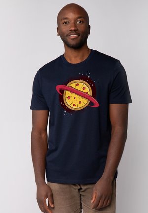 PIZZA PLANET - T-shirt imprimé - french navy