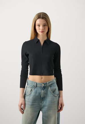 ONLY ONLNELLA HALF ZIP - Μπλούζα με μακριά μανίκια - black
