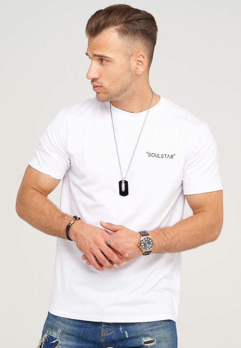 Herren T-Shirts basic | SOULSTAR T-Shirt print Weiß/weiß - XB14168 Herren T-Shirts basic | SOULSTAR T-Shirt print Weiß/weiß - XB14168