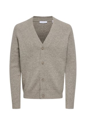 RAY KNOPFVERSCHLUSS - Cardigan - braun