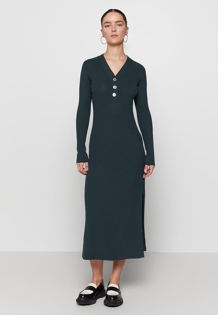 Vanessa Bruno Gebreide jurk petrol Vanessa Bruno Gebreide jurk petrol