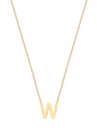 Kuldist ripats, millel on suurtäht "W". Ahel on õhuline ja linkide disainiga, esitades siledat ja poleeritud pinda.