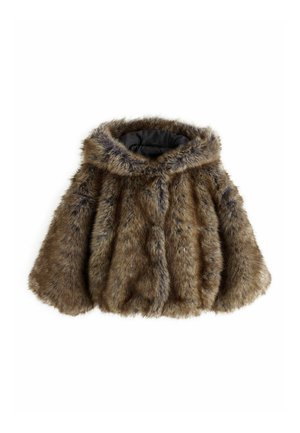 Next, FAUX FUR COAT WITH HOOD - Chaqueta de invierno - warm brown