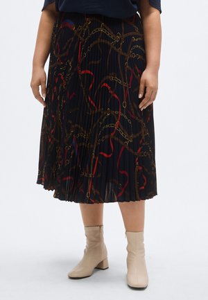 SUZU KNEE A LINE - Rakott szoknya - navy/multi