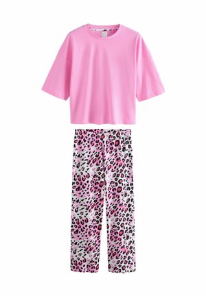 SHORT SLEEVE SET - Pyžamo - pink leopard print