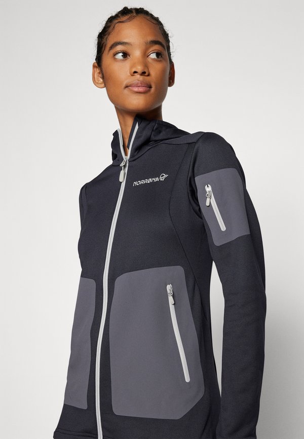 FALKETIND WARM STRETCH HOOD - Training jacket - caviar2