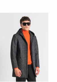 Antony Morato ROBERT REGULAR FIT WITH HOOD - Kratki kaputi - steel grey