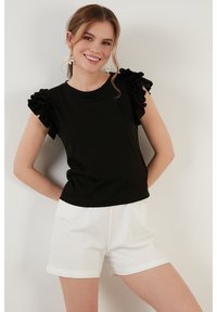 LELA Triko s potiskem - black