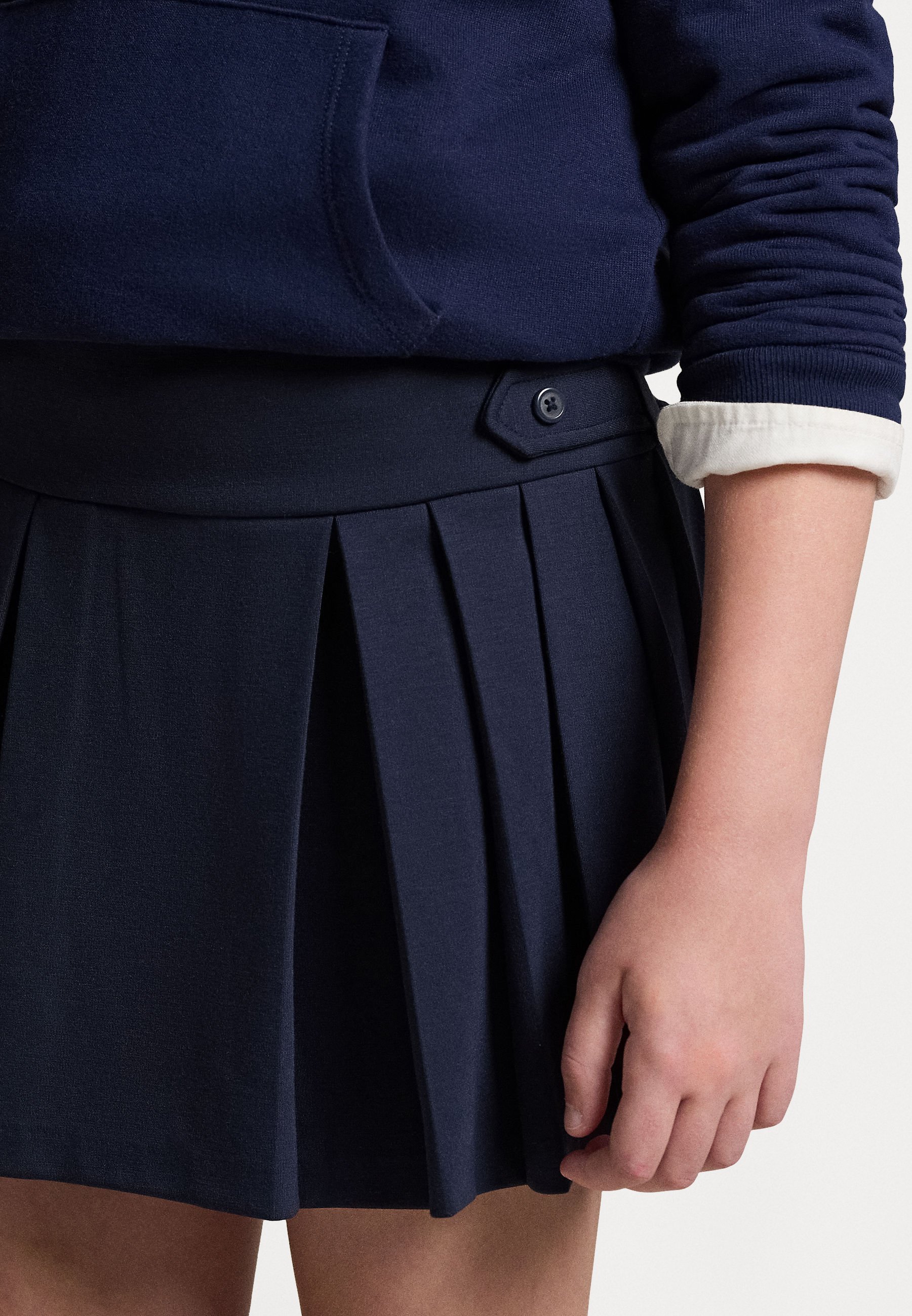 Polo Ralph Lauren PLEATED PONTE SKORT 7-14Y - A-line skirt - navy