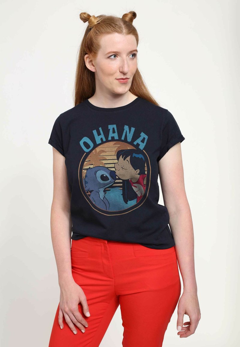 Henry Tiger DISNEY LILO & STITCH LILO AND STITCH OHANA - T-shirt z nadrukiem