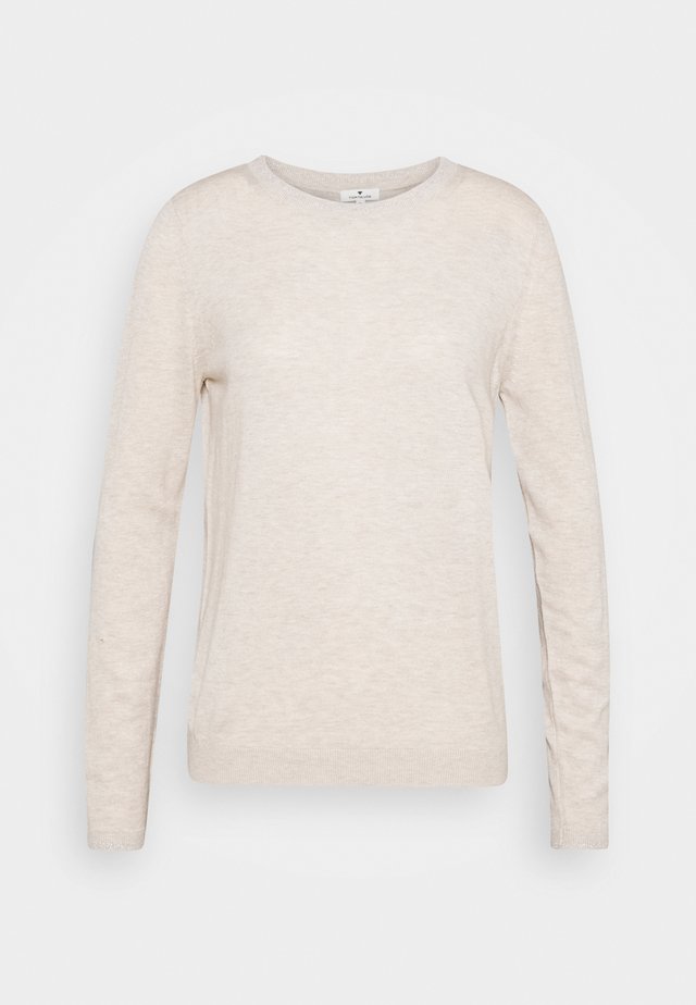 Sweter - light warm beige melange