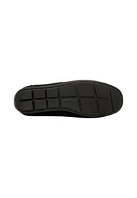 Schwarze Schuhsohle mit rechteckigen strukturierten Griffmustern und dem eingestanzten Markennamen "BARTEK" in der Mitte.