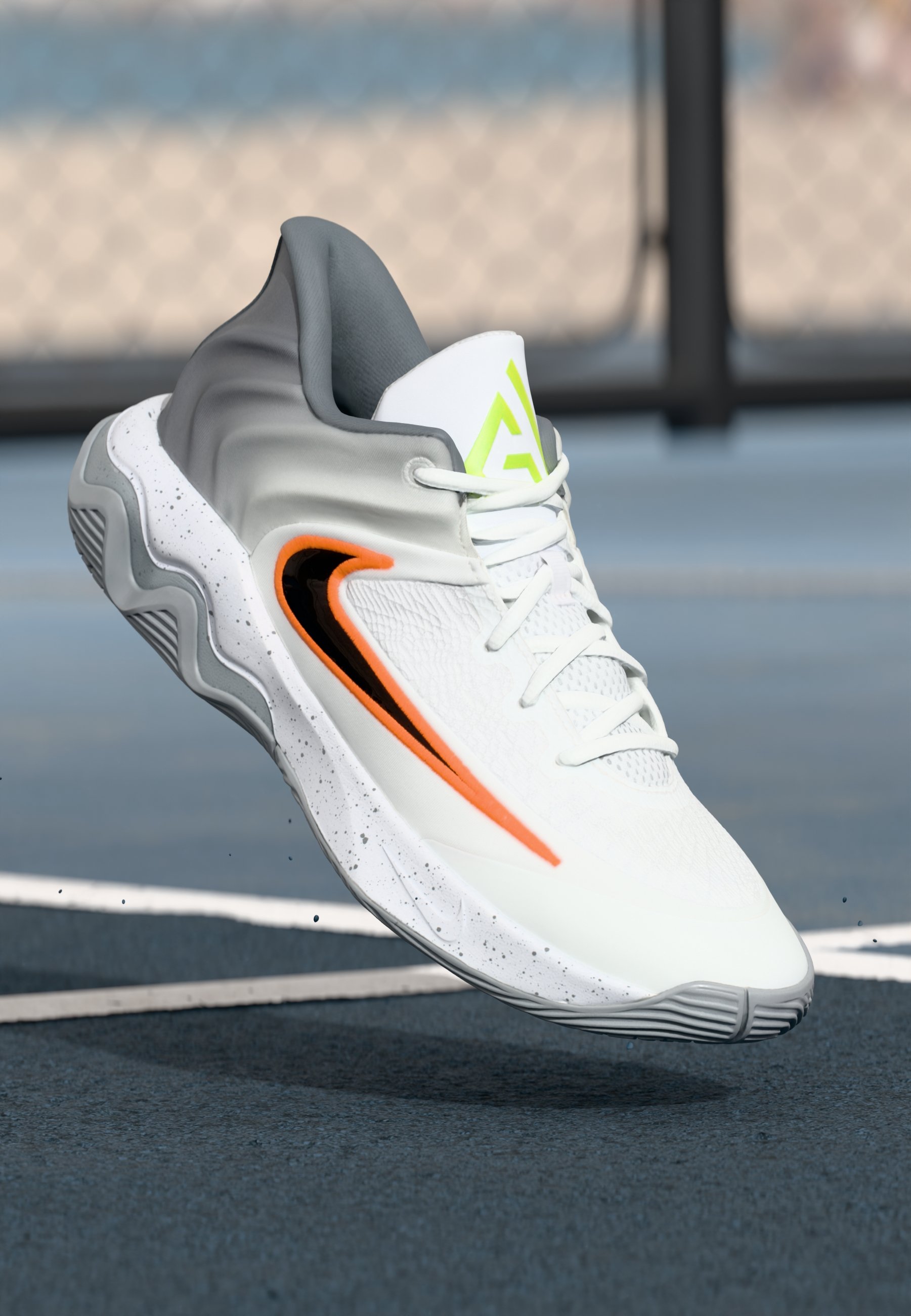 nike white speckled shoes