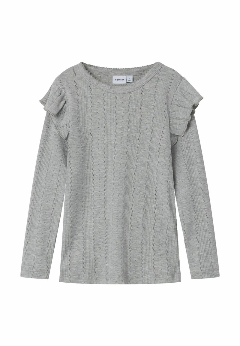 Name it NMFJULIA NOOS - Pikkade varrukatega topp - grey melange