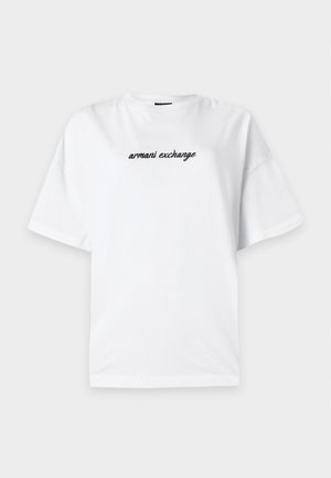 Armani Exchange, - T-shirt z nadrukiem