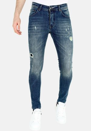 Local Fanatic SCHEUREN - Slim fit jeans - blauw