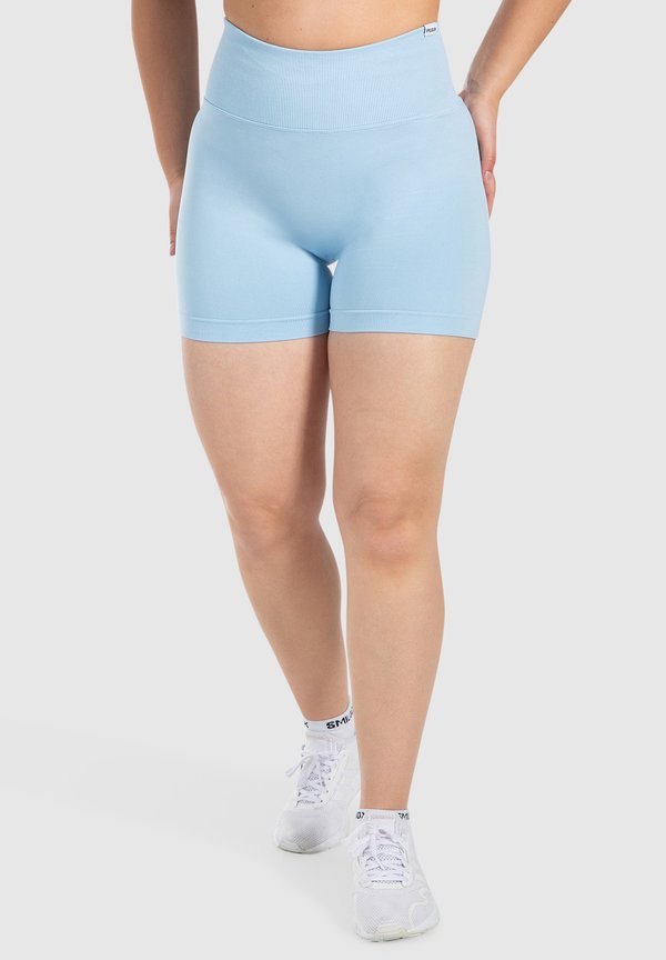 HIGH WAIST SHORTS ELVIA - Tights - hellblau