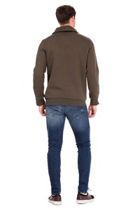Cipo & Baxx MIT HOHEM REISSVERSCHLUSSKRAGEN - Hoodie - khaki