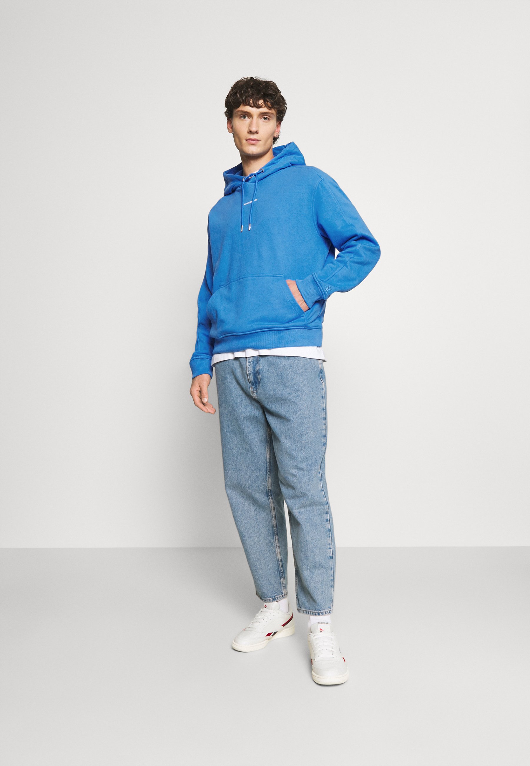 Calvin Klein Jeans MICRO BRANDING HOODIE - Felpa con cappuccio - blue/blu -  Zalando.it