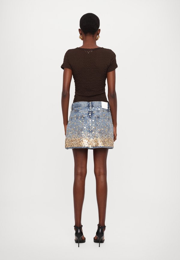 THE CHAMPAGNE SKIRT - Mini skirt - gold embellished2