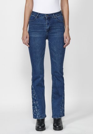LONG - Flared-farkut - azul med   medium blue