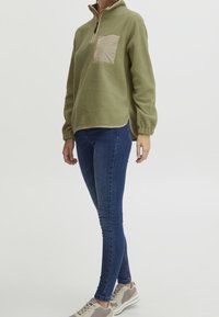 Oxmo Felpa in pile - grey denim