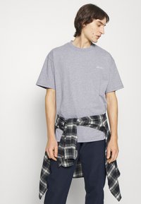 Les Deux DIEGO - T-shirt básica - grey melange/white