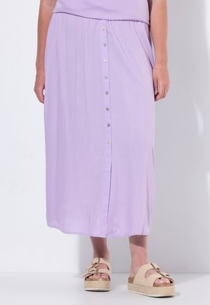 Angel of Style MAXI SKIRT, DECORATIVE BUTTON PLACKET AND SLIT - A-snit nederdel - lavender