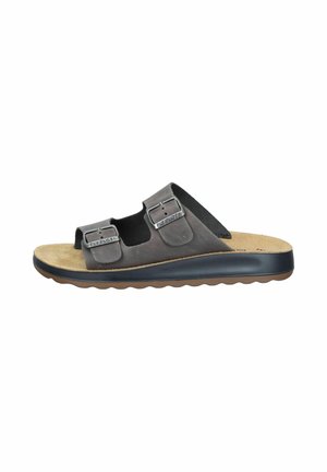 Pantolette flach - braun