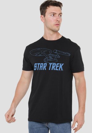 STAR TREK ENTERPRISE OUTLINE - Print T-shirt - black