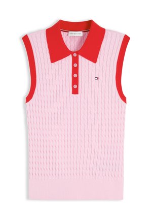 Tommy Hilfiger, FINE CABLE SLEEVELESS  - Polo shirt - classic pink