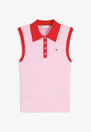 Tommy Hilfiger, FINE CABLE SLEEVELESS - Polo - classic pink