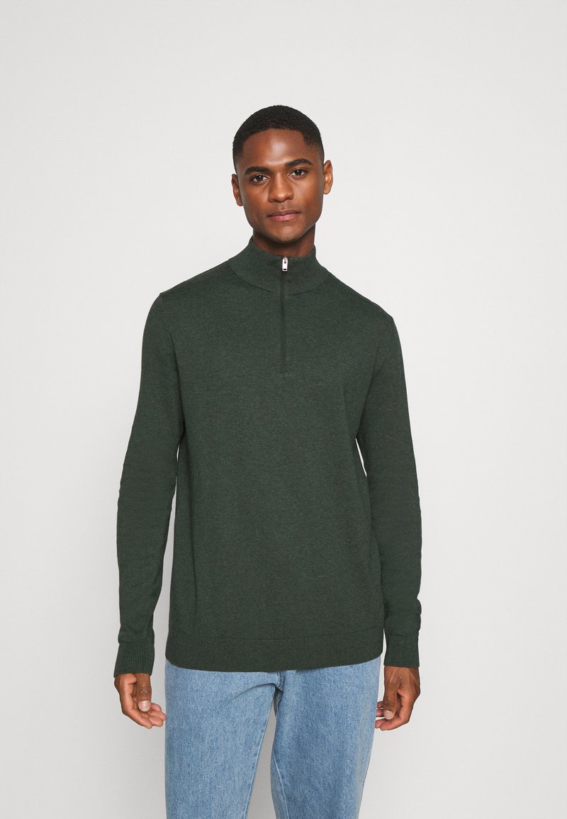 Selected Homme SLHBERG HALF ZIP - Camisola - darkest spruce