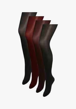 OPAQUE 4 PACK - Harisnyanadrágok - black black berry chocolate brown